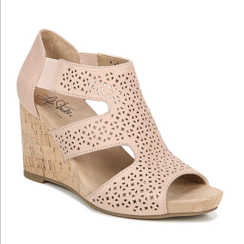 Microsuede Wedge Sandal